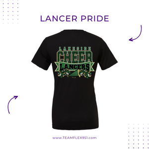Lakeside Lancer Cheer Tee  (Green) VARSITY
