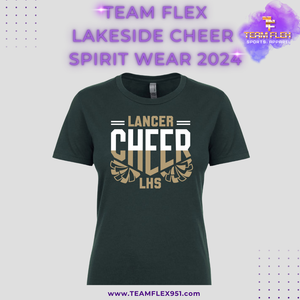 Lakeside Lancer Cheer POM Tee (GREEN) VARSITY