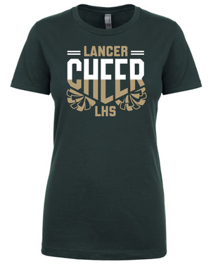 Lakeside Lancer Cheer POM Tee (GREEN) VARSITY