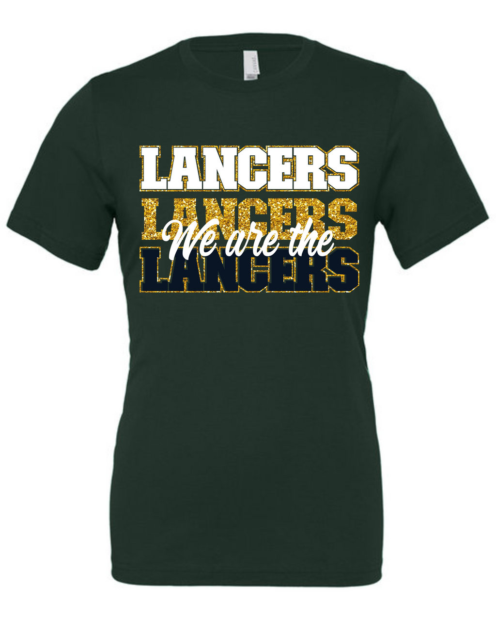 Lakeside WE ARE LANCERS (GREEN) VARSITY GLITTER